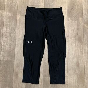 Womens Under Armour Compression Drawstring‎ Cropped Heatgear Workout Leggings